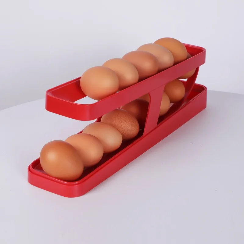 Jingyu 2 Tier Auto Rolling Egg Storage Container for Refrigerator