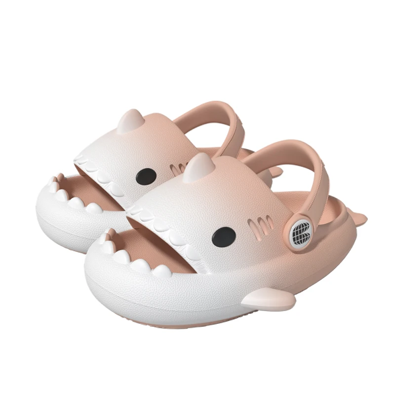 Gradient Shark Slides Baby Children Summer Clogs Sandals Kids Garden Shoe Boys Girls Soft Non Slip Indoor Outdoor Beach Slippers