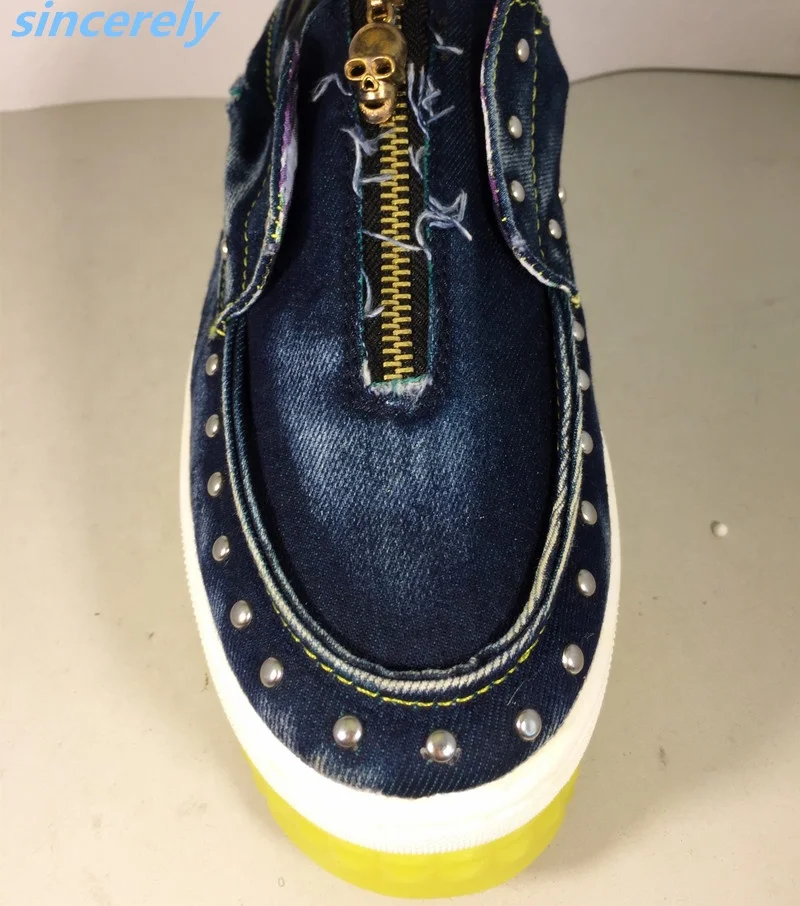 
OEM outdoor casual women fashion sneakers rivet zipper chunky shoes height increase canvas walking big size women shoes 