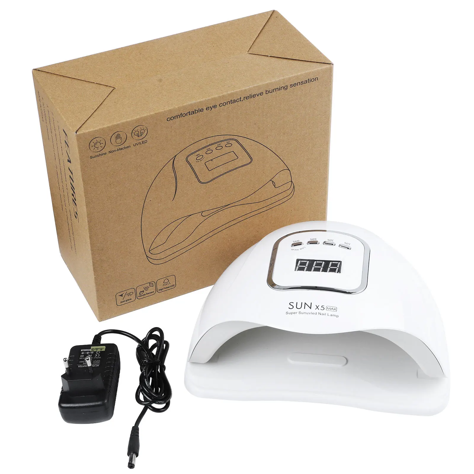 SUNX5 MAX UV LED Nail Lamp 150W Professional Nail Dryer Gel Polish Light Nail Polish Curing Gel LED Dryer with 4 Timer Setting