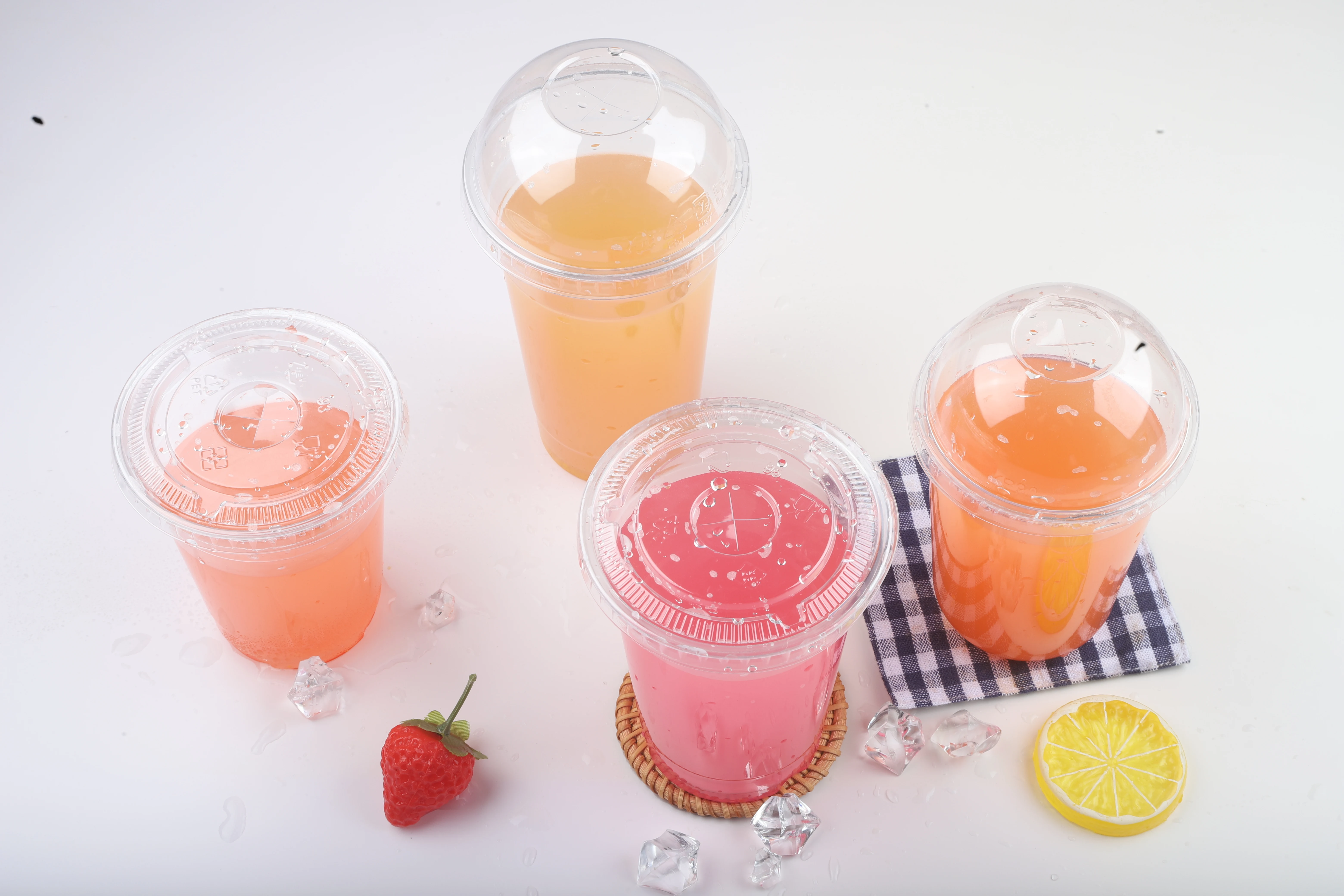 170Ml Goblet Cocktail Glasses Mousse Fruit Cups With Lid