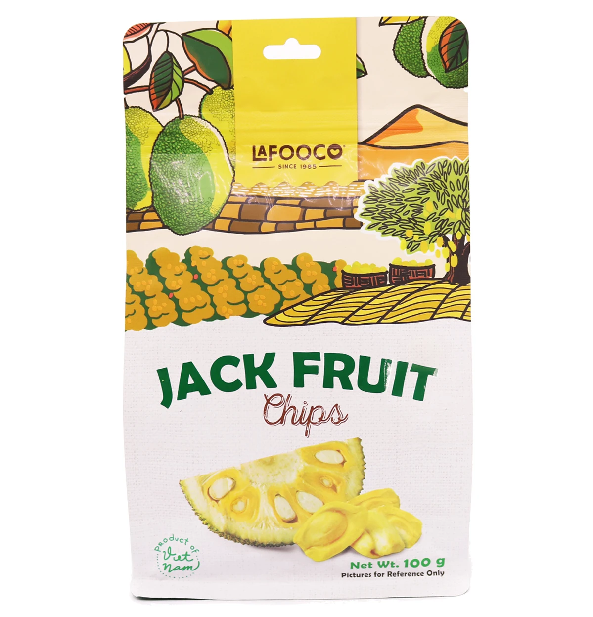 JackFruit Chips 100gr Standing pouch Natural Flavour Delicious Snack By LafooCo