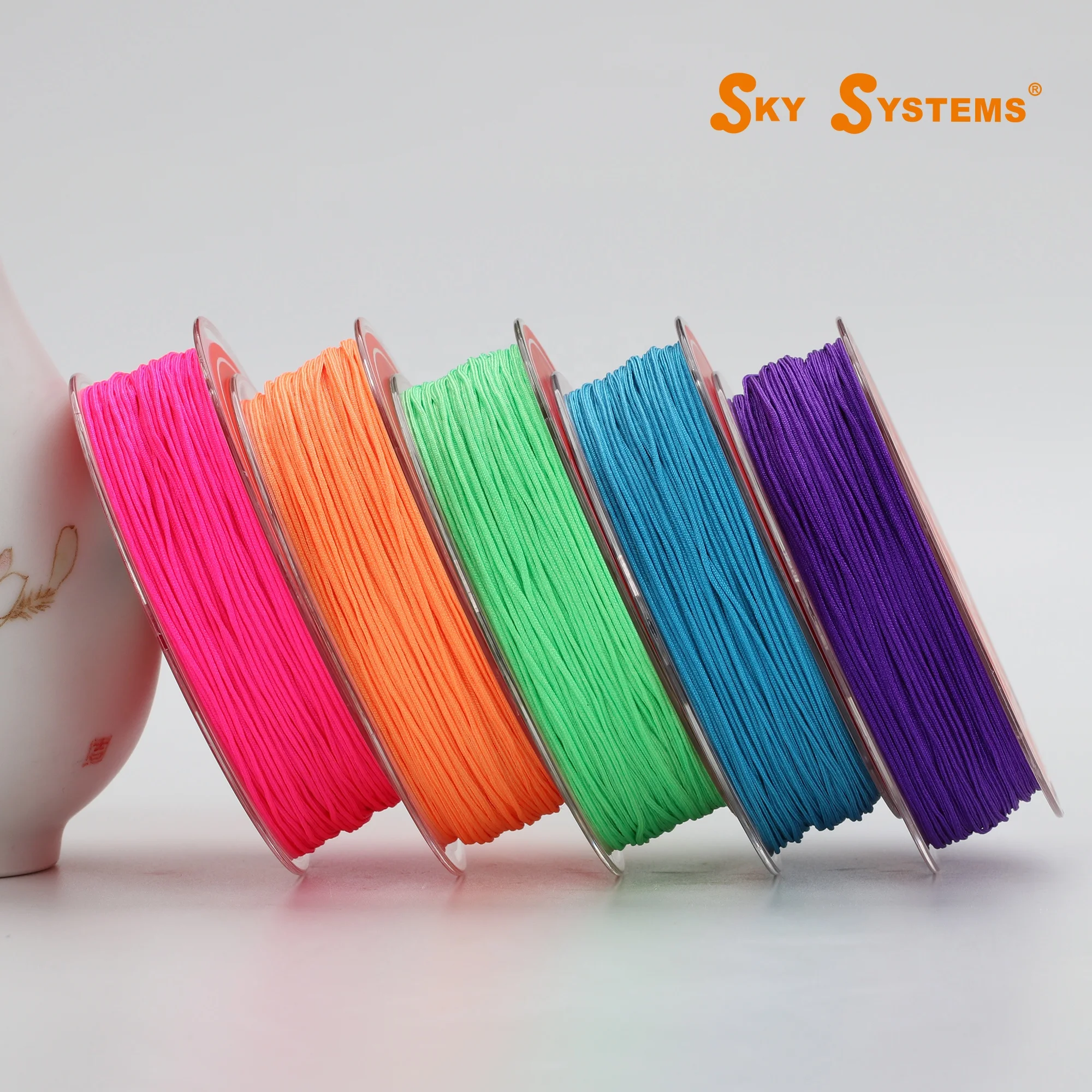 SKY CNCN 0.5~1.5mm 01#~50# Colors Jewelry Cord Nylon Cord Jewelry Accessories Bracelet and Necklace material 107 Colors