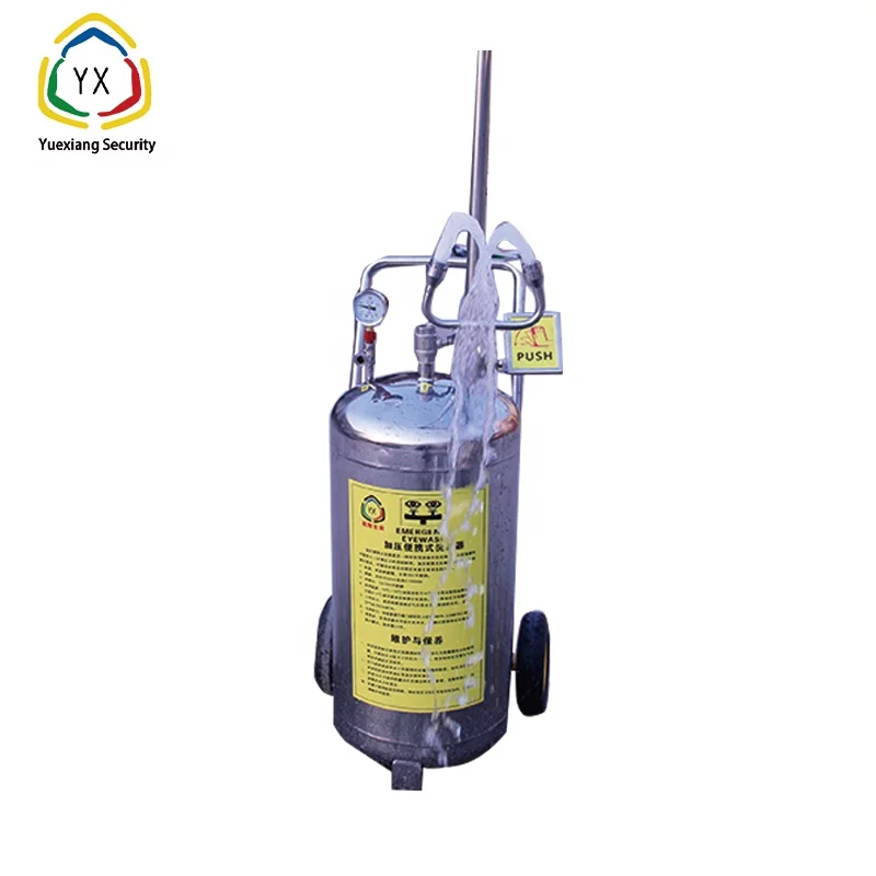 Pressure Portable Emergency Gravity-flow Eye Wash Station Stainless Steel