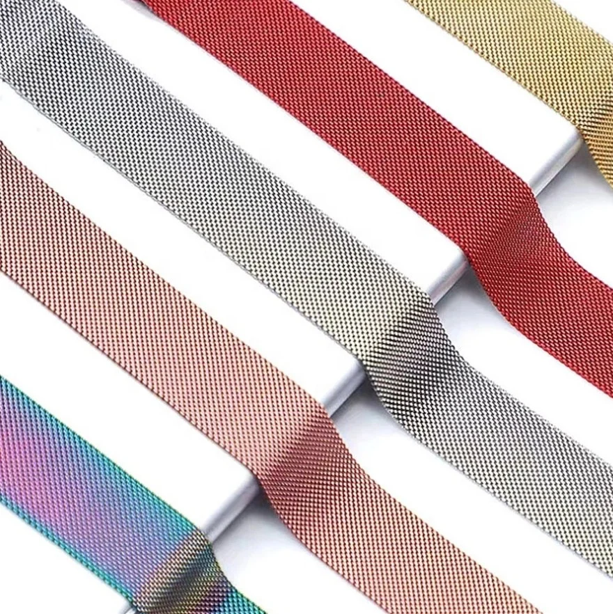 Magnetic Wristband Stainless Steel Mesh Band 44mm 40mm 38mm 42mm Smart Watch Strap Milanese Loop for apple watch  iWatch 6 se 5