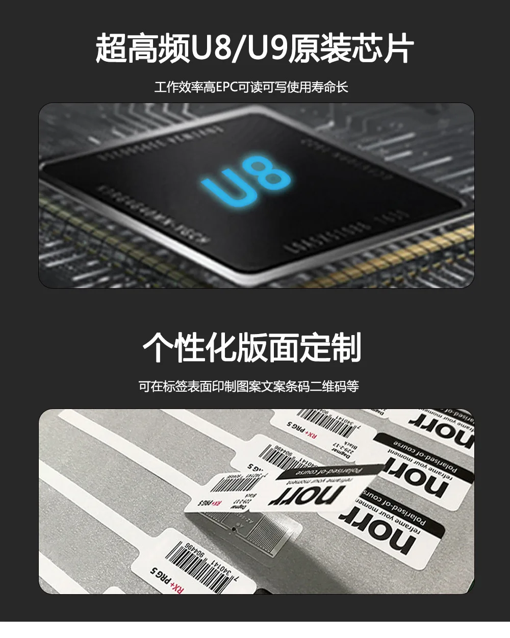 Paper Wet Inlay Clear NFC Tag Ntag213 Ntag215 Label sticker