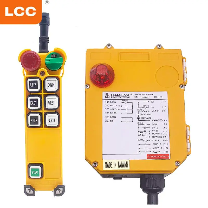 F24-6D China factory universal RF 6 key industrial remote control for sale