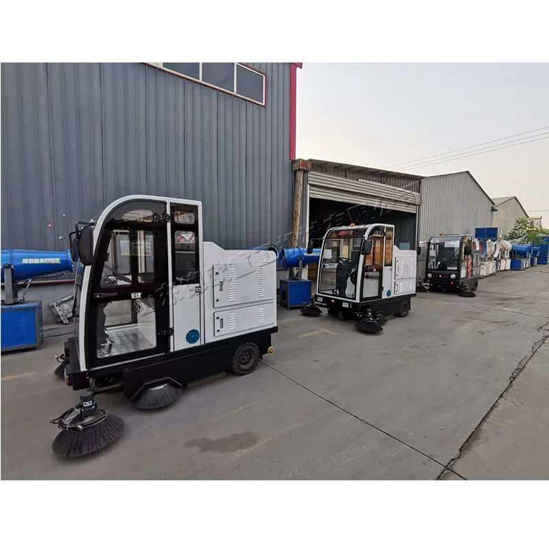 Driving sweeper dust garbage dust tree leaves electric sweeper community road and street cleaning vehicle