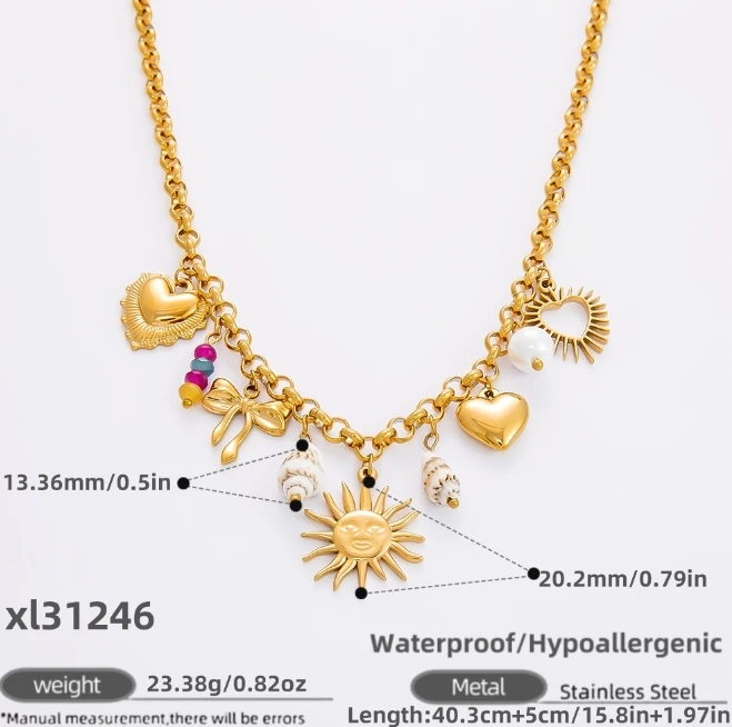 Wholesale Fashion Stainless Steel Diy Accessories Jewelry Making Necklace Bracelet Earrings Charms Pendant For Women Jewelry