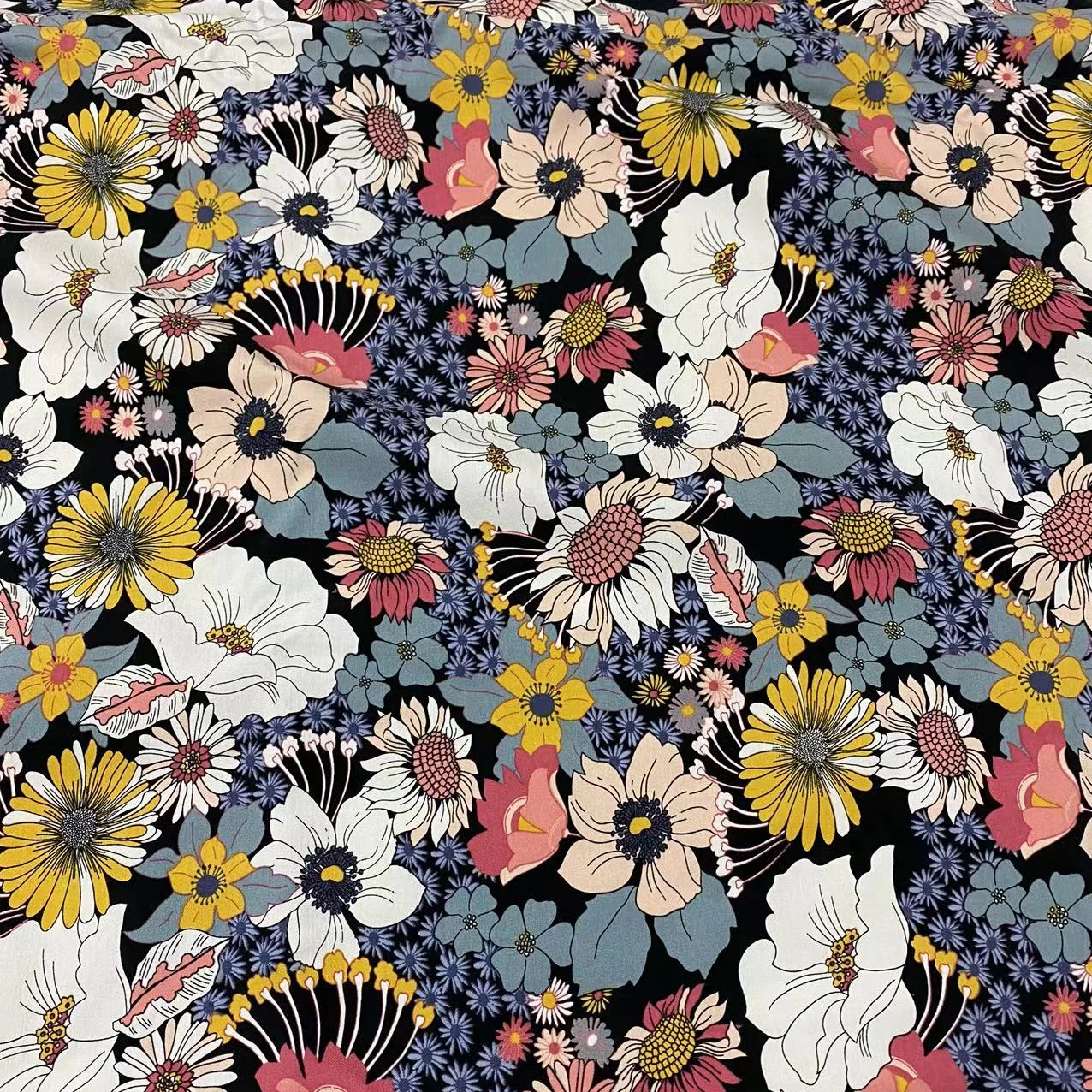 75% RAYON 20% NYLON 5%SPANDEX  MILLENNIUM PRINTED FABRIC FOR LADY DRESS