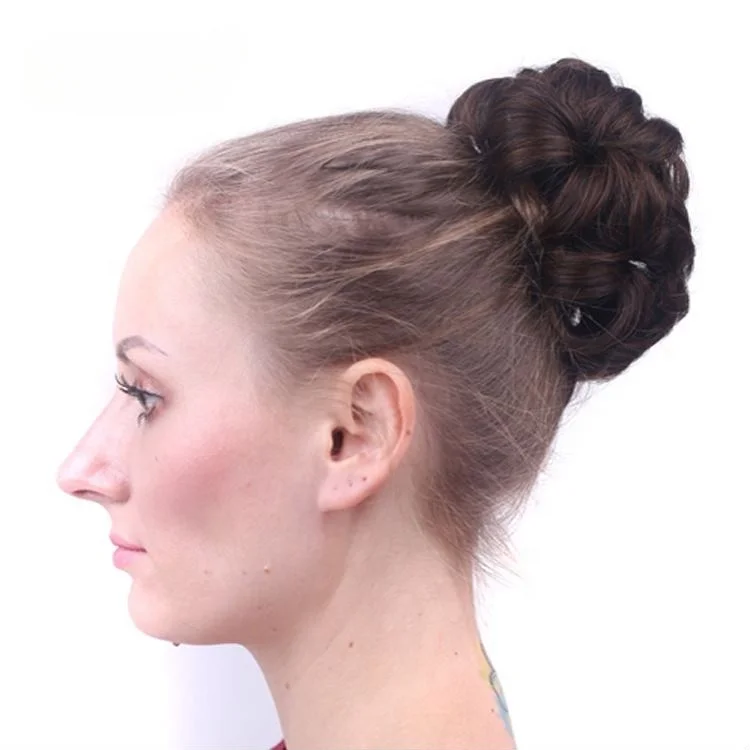 Hot Sell Hair Chignon 18 Colors Nine Flower Shape Synthetic Chignon Hair claw Clip Bun Hair Pieces