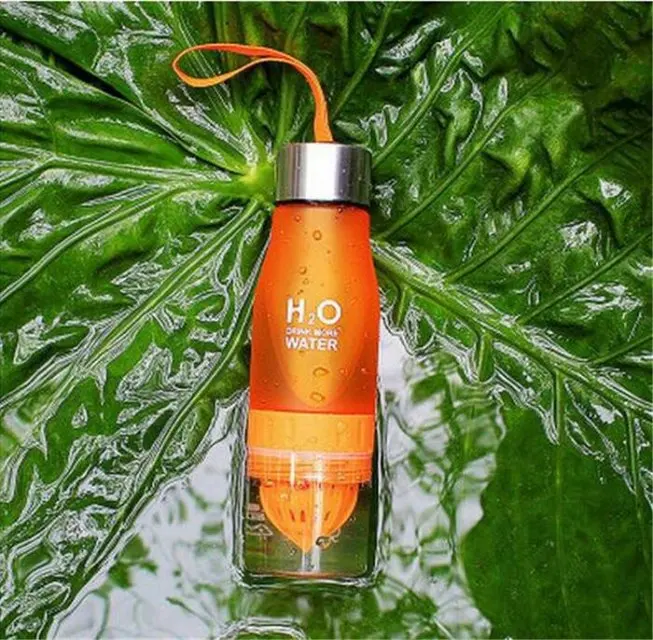 Спортивная пластиковая бутылка для воды H2O с инфузером для фруктов бутылка для воды для лимонного сока