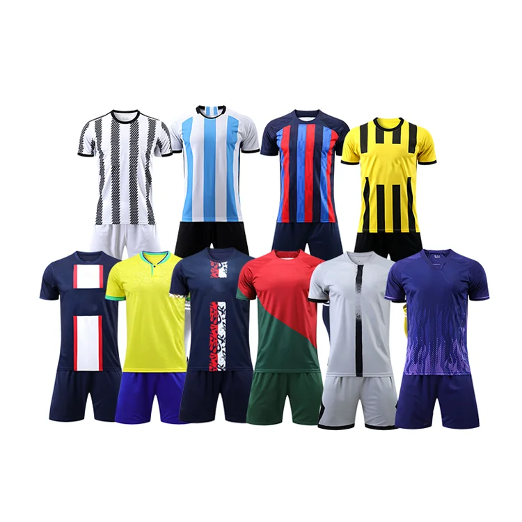 cheapest soccer jersey light blue yellow national team Adult + kids polyester t shirt soccer jersey football wear