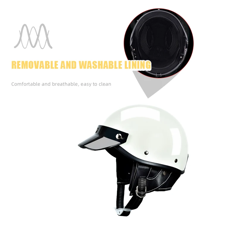 Motorcycle Helmet Manufactures Chinese Factory High Quality Abs Material Retro Helmet Half Helmet Unisex