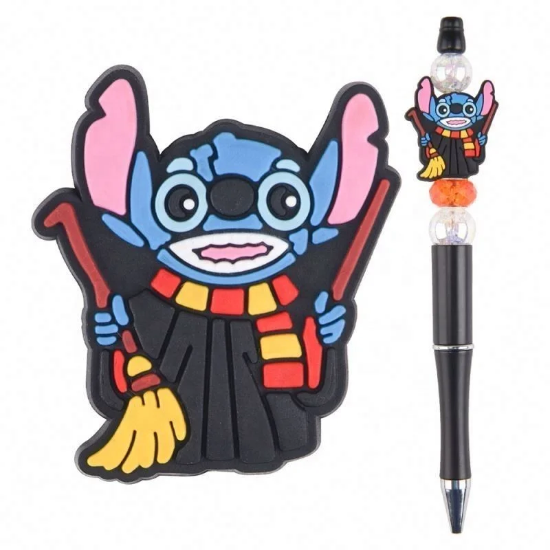 2023 custom high quality 3d pvc pen topper promotional focal beads for making tops accessories