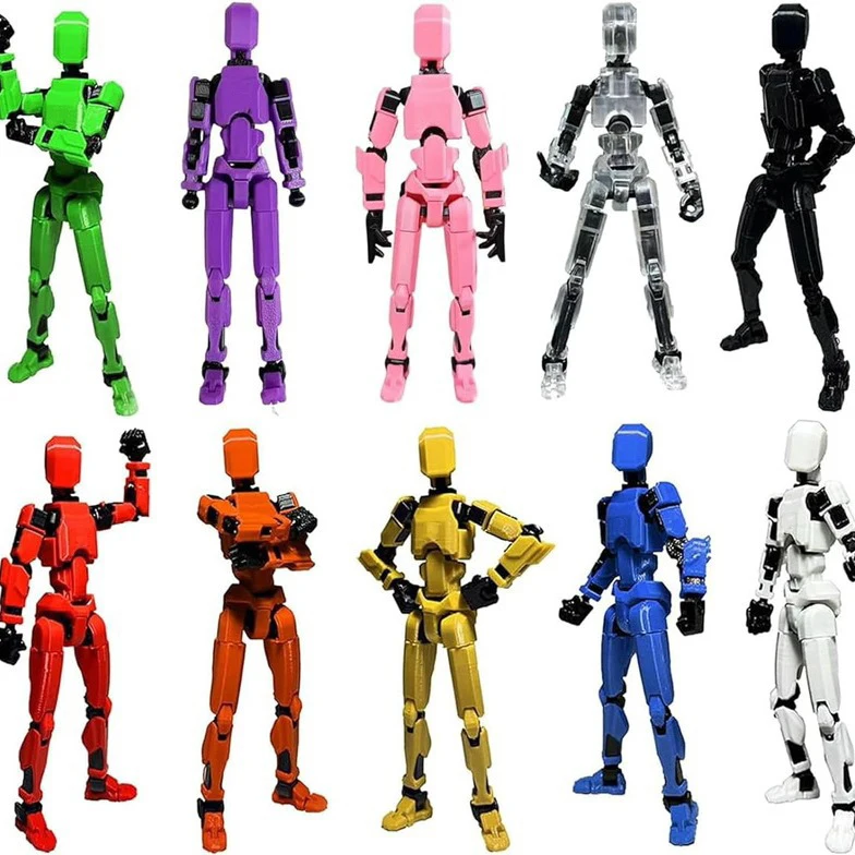 Wholesale articulated multi joint moving doll toy t13 dummy lucky 13 action figure 3d printed robot toy