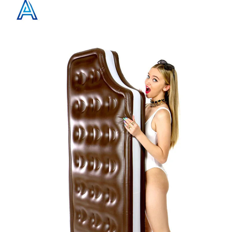 China factory manufacturer OEM customize design vinyl PVC air blow inflatable biscuit cookie air mat mattress air bed water bed