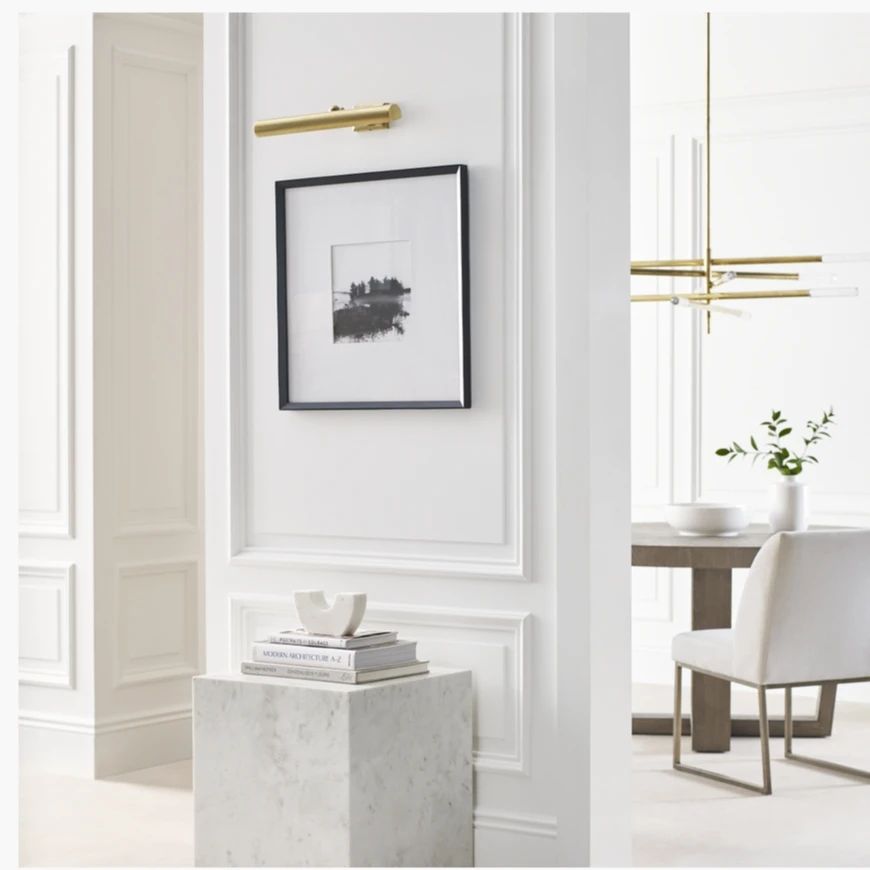 Custom Modern American Design Painted Corridor Art Gallery Salon Photo Studio Indoor Solid Brass Wall Lamp Copper Picture Light