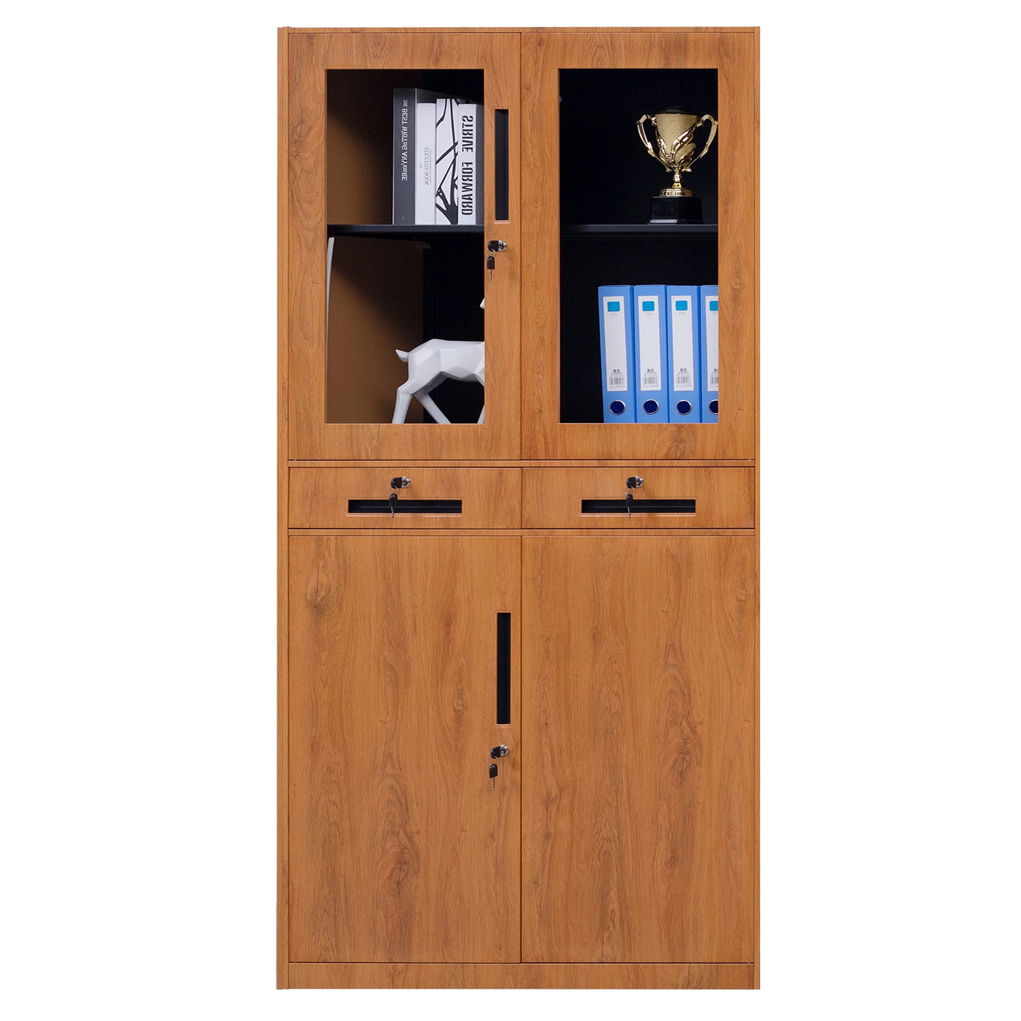 Wholesale Price Metal File Cabinet Swing 2 Door Filing Cabinet Steel Locker Metal Storage Cabinet