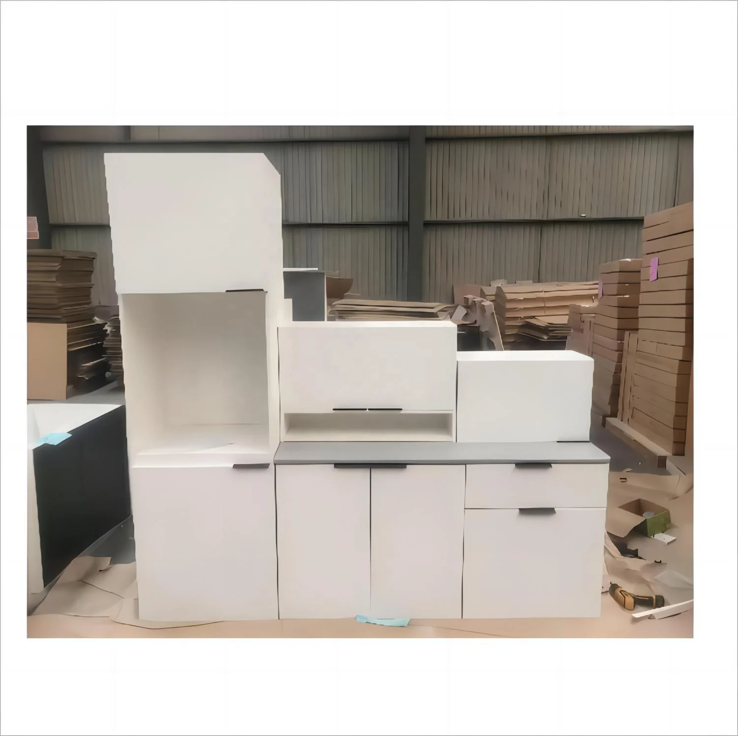 Melamine Kitchen Cabinets All In One Mini Kitchen For Apartments And Hotel small pvc smart kitchen cabinet