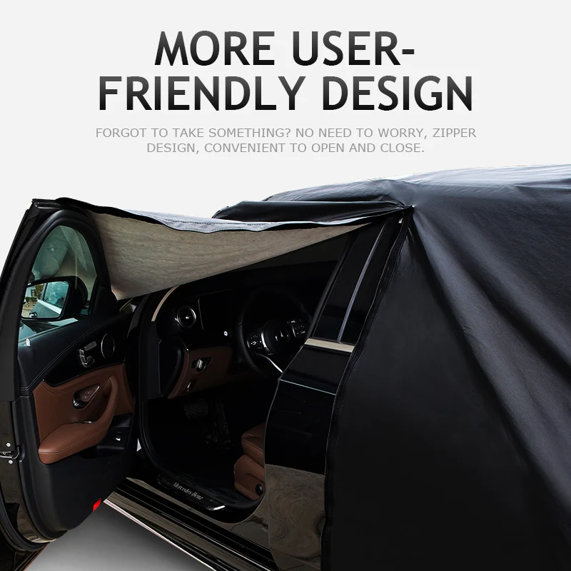  Black car cover waterproof dustproof winter general-purpose rainproof oem