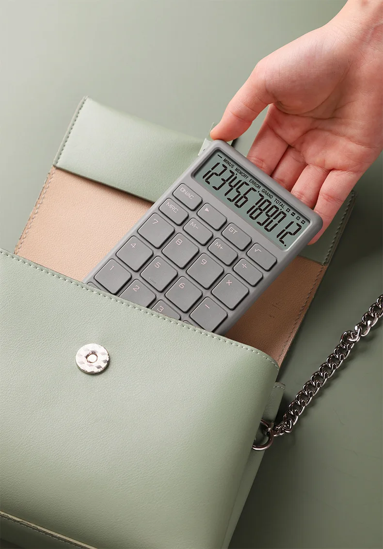 New Popularity 12 Digits Portable Calculator Simple Fashion Cute Compact Office Mini Business Office Scientific Calculator