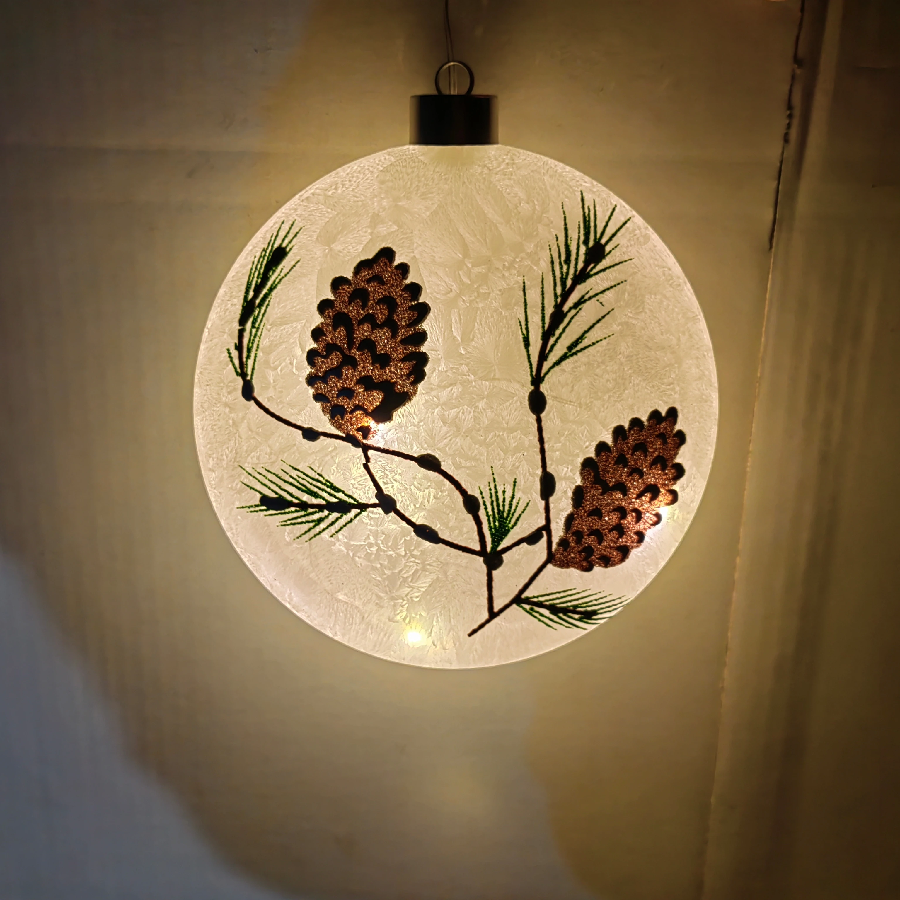 Factory direct selling Christmas decorations, painted flat cake lamps