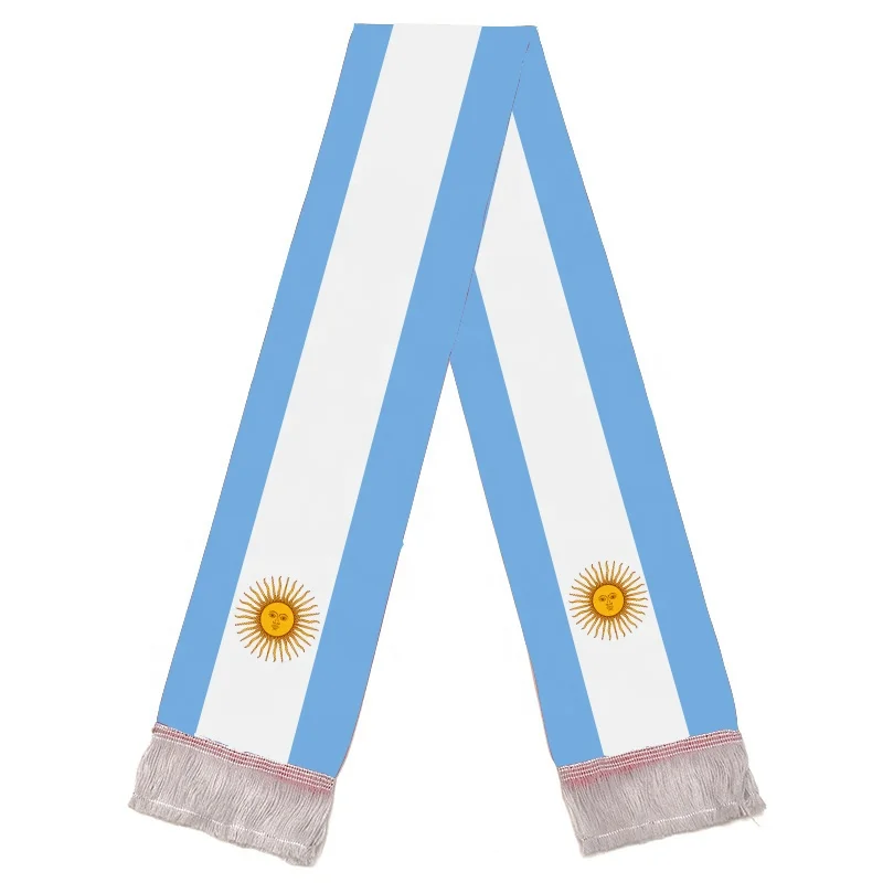 NUOXIN Wholesale Custom Print Poland Country Flag Football Fan Scarf for 2022 Football Match