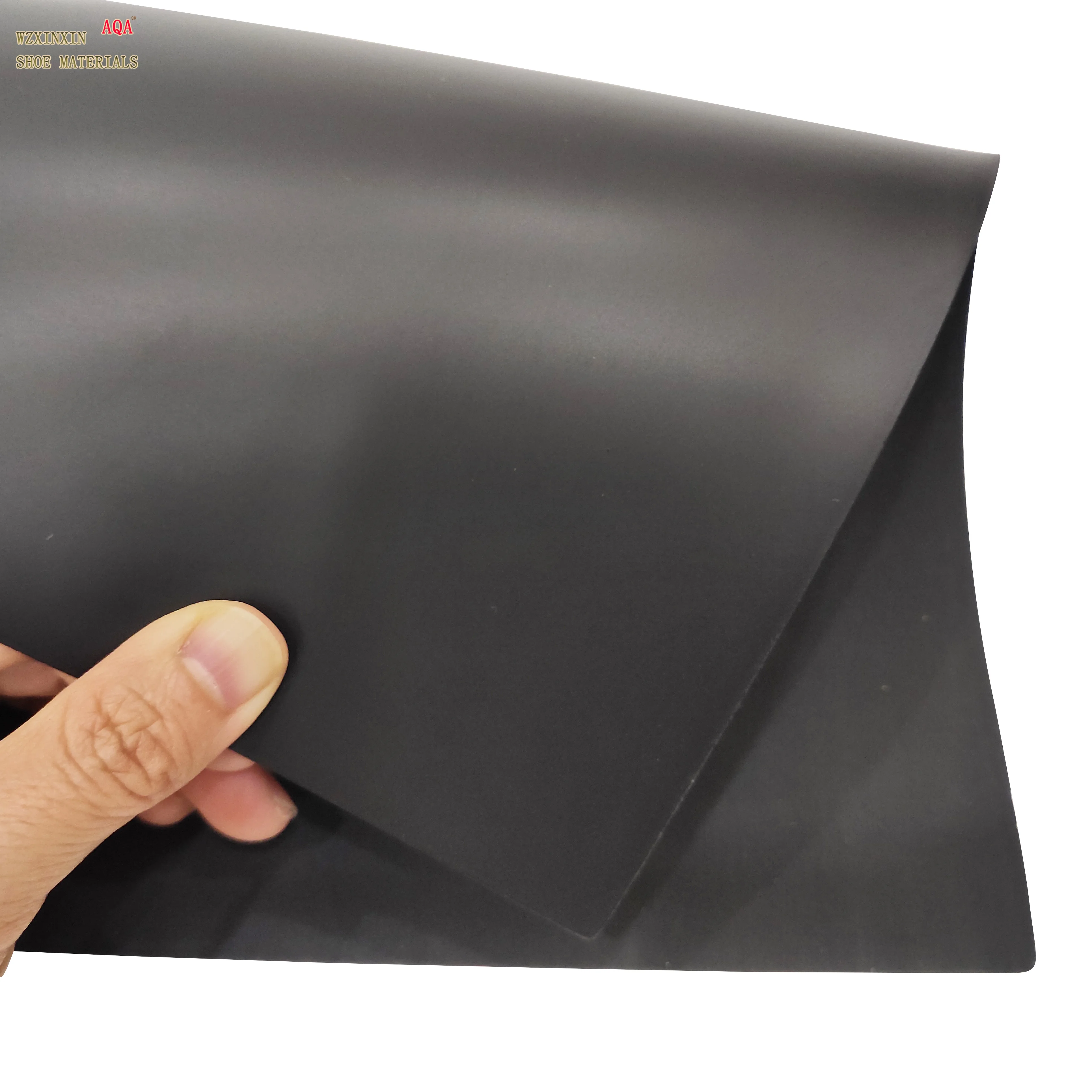 Popular high quality black matt and black shiny custom thickness neolite plain rubber sheet for shoe soles