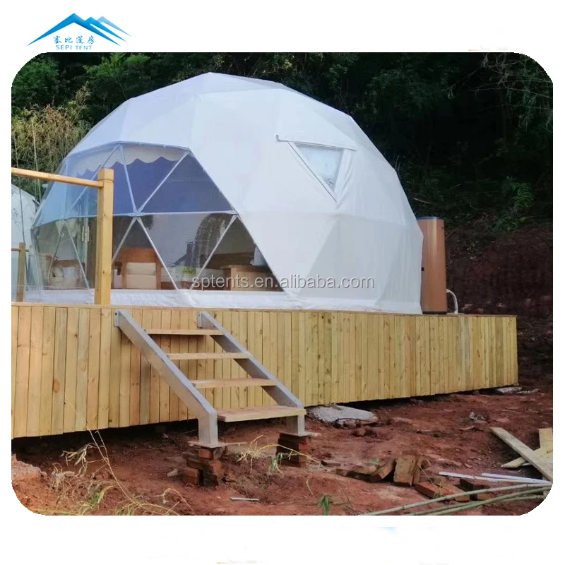 Factory supply garden igloo PVC geodesic dome for resort hotel tent
