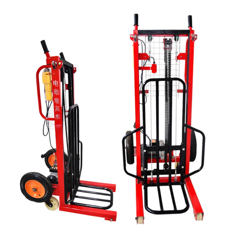 250kg Low Price Small Forklift 0.25ton Mini Electric Pallet Truck Hand Electric Pallets Lifter 220V Electric Pallet Stacker