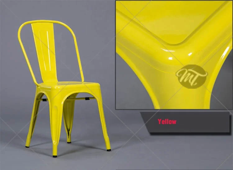 Vintage outdoor dining iron industrial bistro tolixs metal chair for cafe