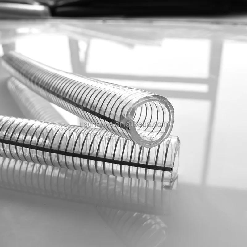 Risd 10 Inches Heat Resistant Corrugated Tube Plastic Pipe Pvc Stainless Steel Wire Braided Hose