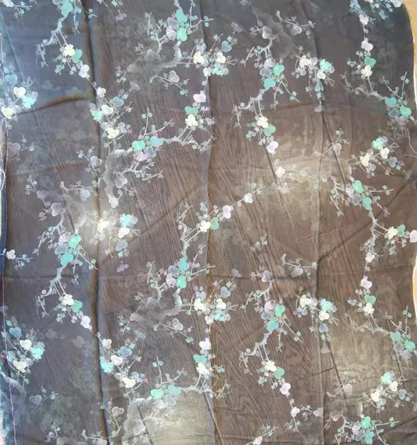 2021 шелковая жоржеттная ткань с принтом, шелковая ткань GGT 100%, шелковая ткань 8 мм с цифровым принтом