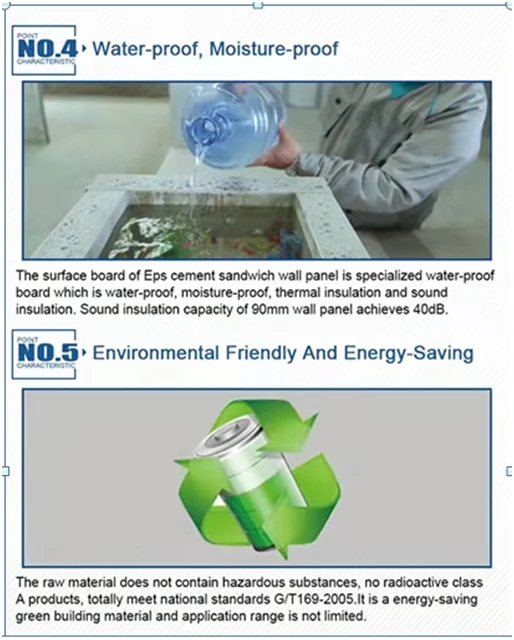 HZSY  Chinese supplier low price high quality acoustic thermal eps foam sandwich panel for wall panel