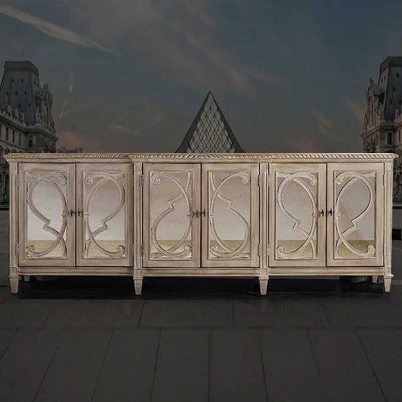 modern home storage living room furniture luxury wine  cabinet buffet console  xqd004