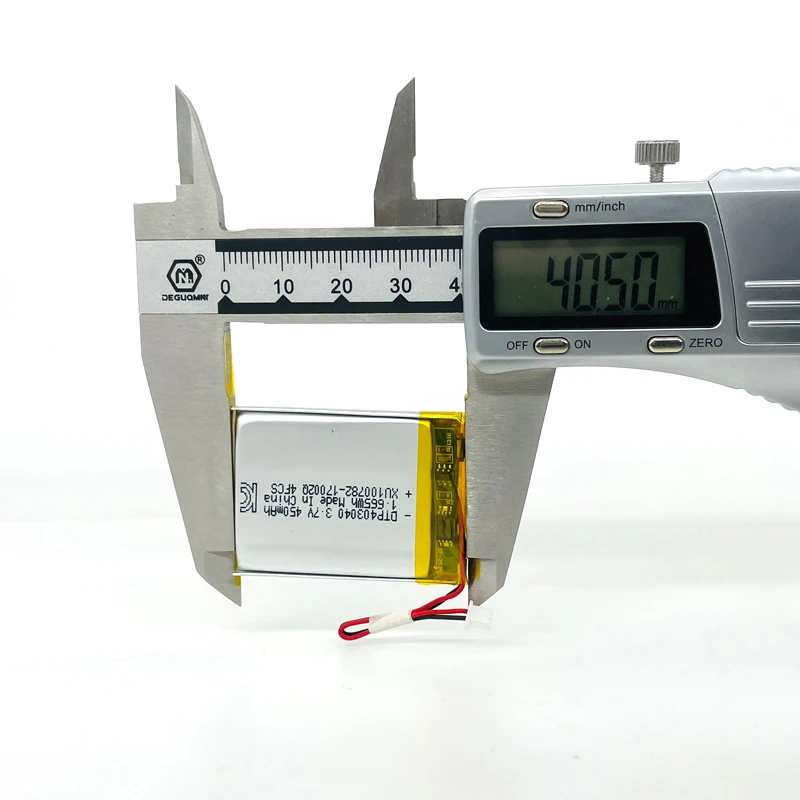 403040 3.7V 450mAh lithium polymer battery