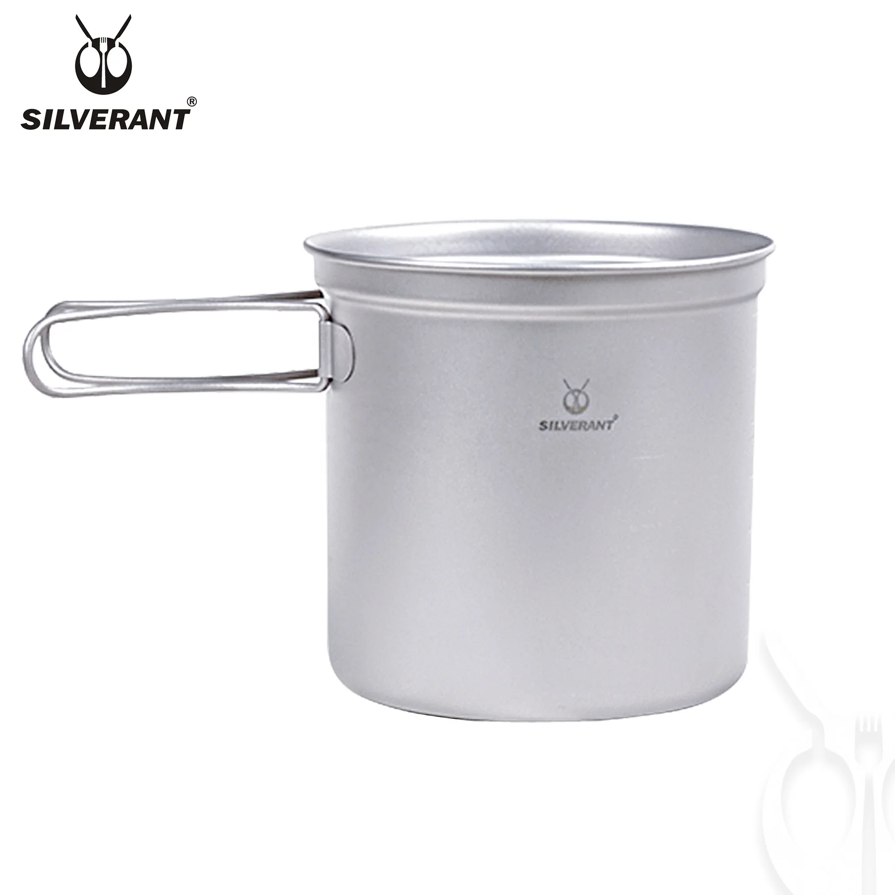 Silverant принадлежности для улицы оборудование для выпечки экологически чистый Портативный Кемпинг Высокая титановая 1000 мл суповая кастрюля с ручкой