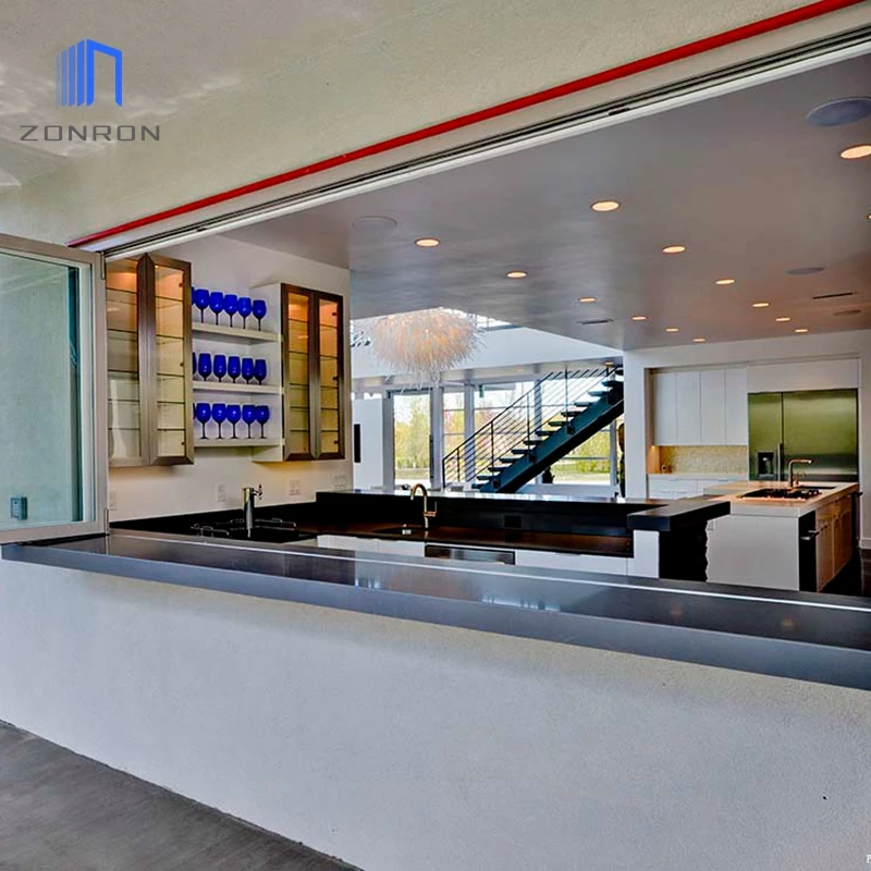 ZONRON New simple fold window household open indoor window wholesale aluminum balcony windproof folding window