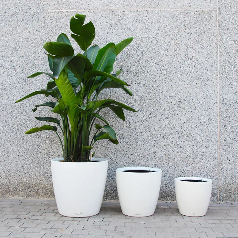 Wholesale Plastic Pots Large Self Watering Plant Flower Pot With Water Container Home Garden Decor Round Flowerpot