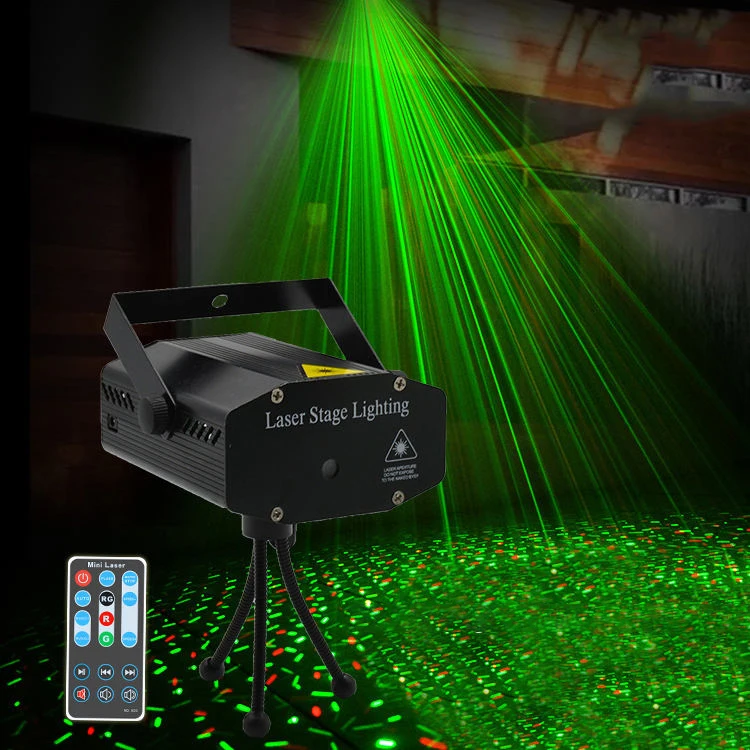 Sound Activated Flash Strobe Laser Projector Stage Lighting Disco DJ Party Lights with Remote Control for Bar Club KTV Pub