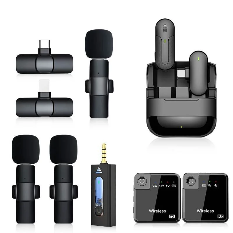 Portable Wireless Microphone Lavalier Outer Mobile Phone Live Broadcast Equipment High Sensitivity Microphone