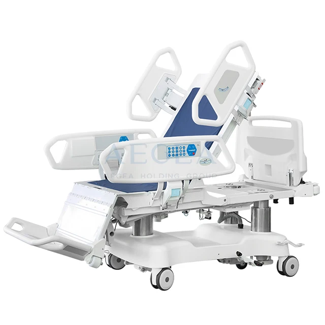 AG-BR006 Luxurious medical bed 9 function furniture icu electric hospital bed price with cpr function