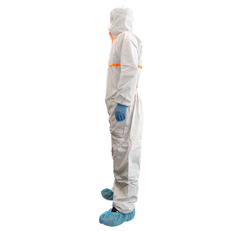 Промышленная химическая защитная одежда Hazmat Tyvek микропористый нетканый материал комбинезон с лентой для аэрозольной краски