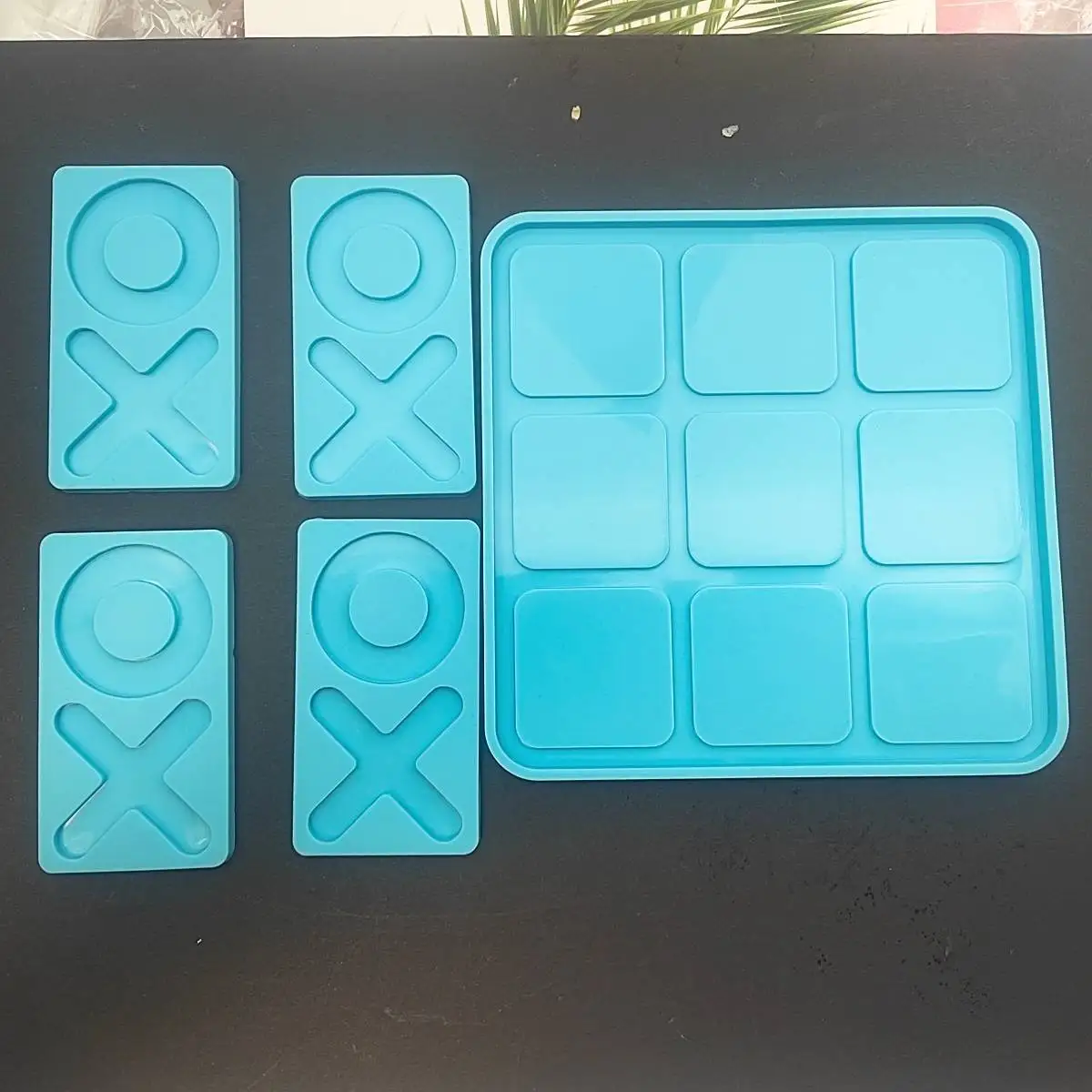 HY Tic Tac Toe Board Game Silicone Molds for DIY Funny Table Game Polymer Clay Jewelry Making Home Decoration