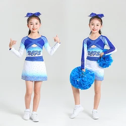 Competition Performance Studio Wear Wholesale Customized Design Cheerleader Uniforms Crop Top Cheer Kids