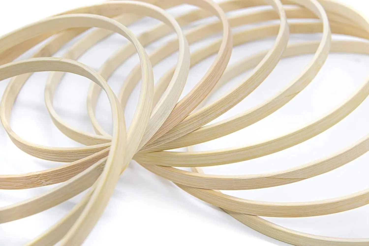 Bamboo Macrame Hoop Set Wooden Large Wreath Rings Craft Hoop for DIY Dream Catcher