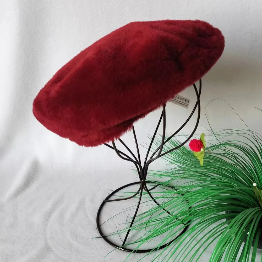 high quality fashion Comfortable leopard beret homme chic Ladies go out in winter