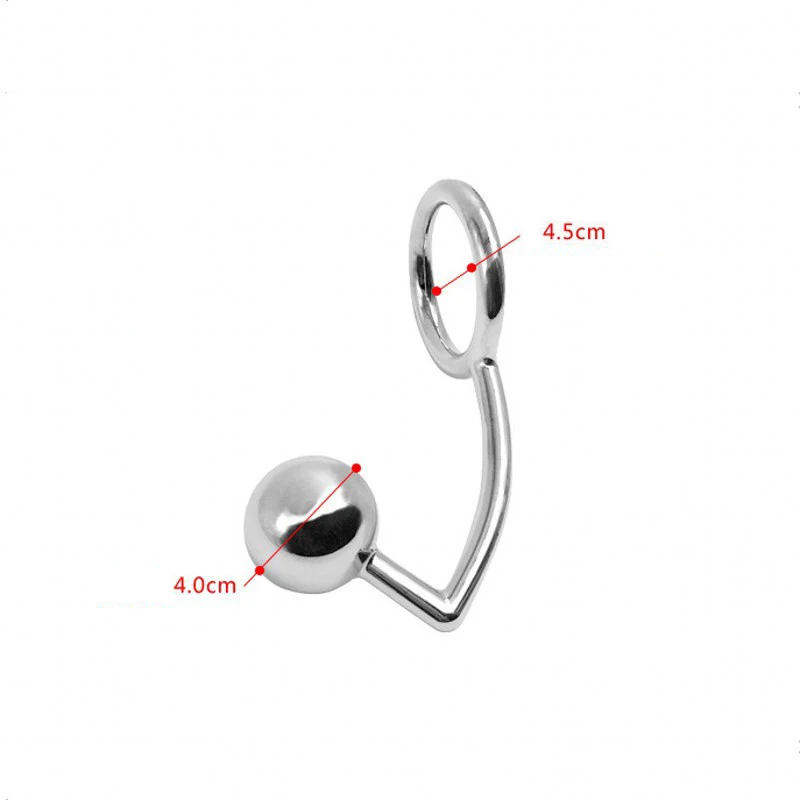 Large Size Metal Anal Ball Cock Ring Sex Toys Anal Hook