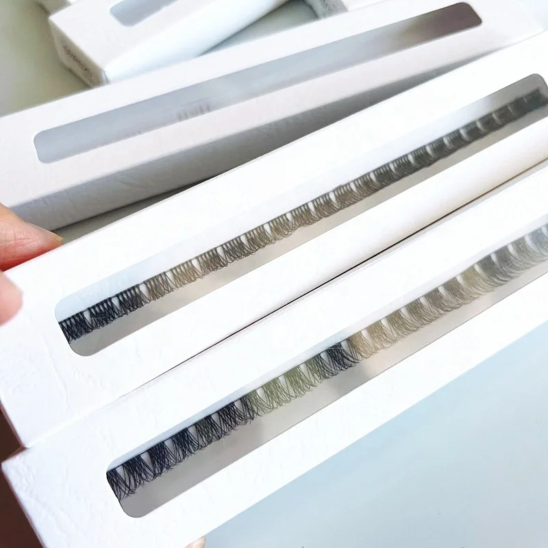 Wholesale Diy Lash Extensions tresluce vegan Cluster Natural False Eye lashes Wispy Fluffy Segmented Cluster Lash Bond And Seal